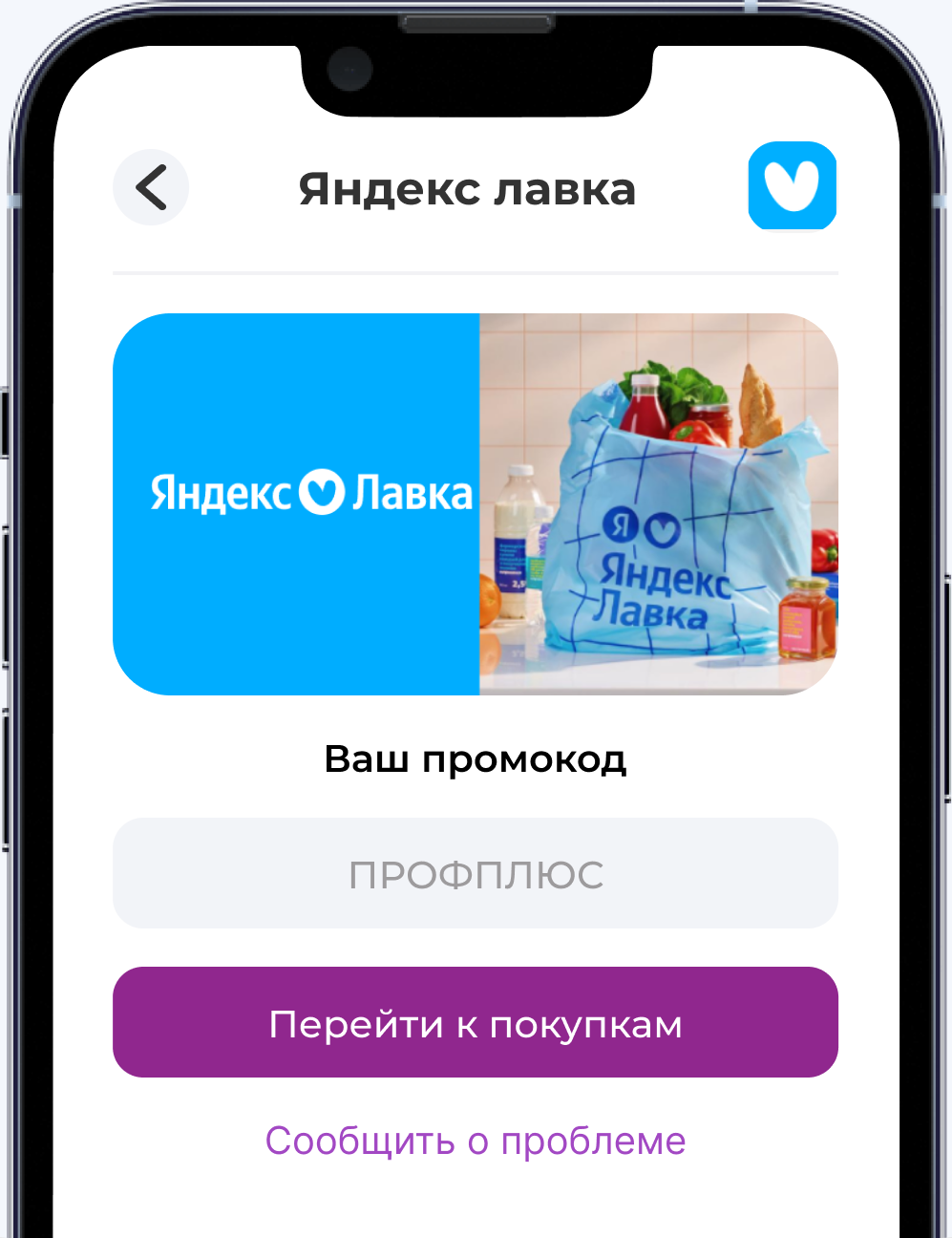 Промокод в мобильном приложении